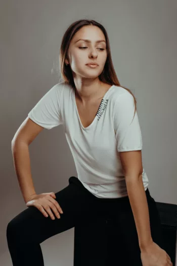 t-shirt donna in Bamboo manica corta_bianco_JD3